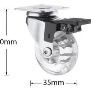 Rodízio Silicone Com Trava Para Carga 50kg