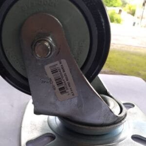 Rodízio Giratório Completo 4" Roda Preta Polipropileno 115kg