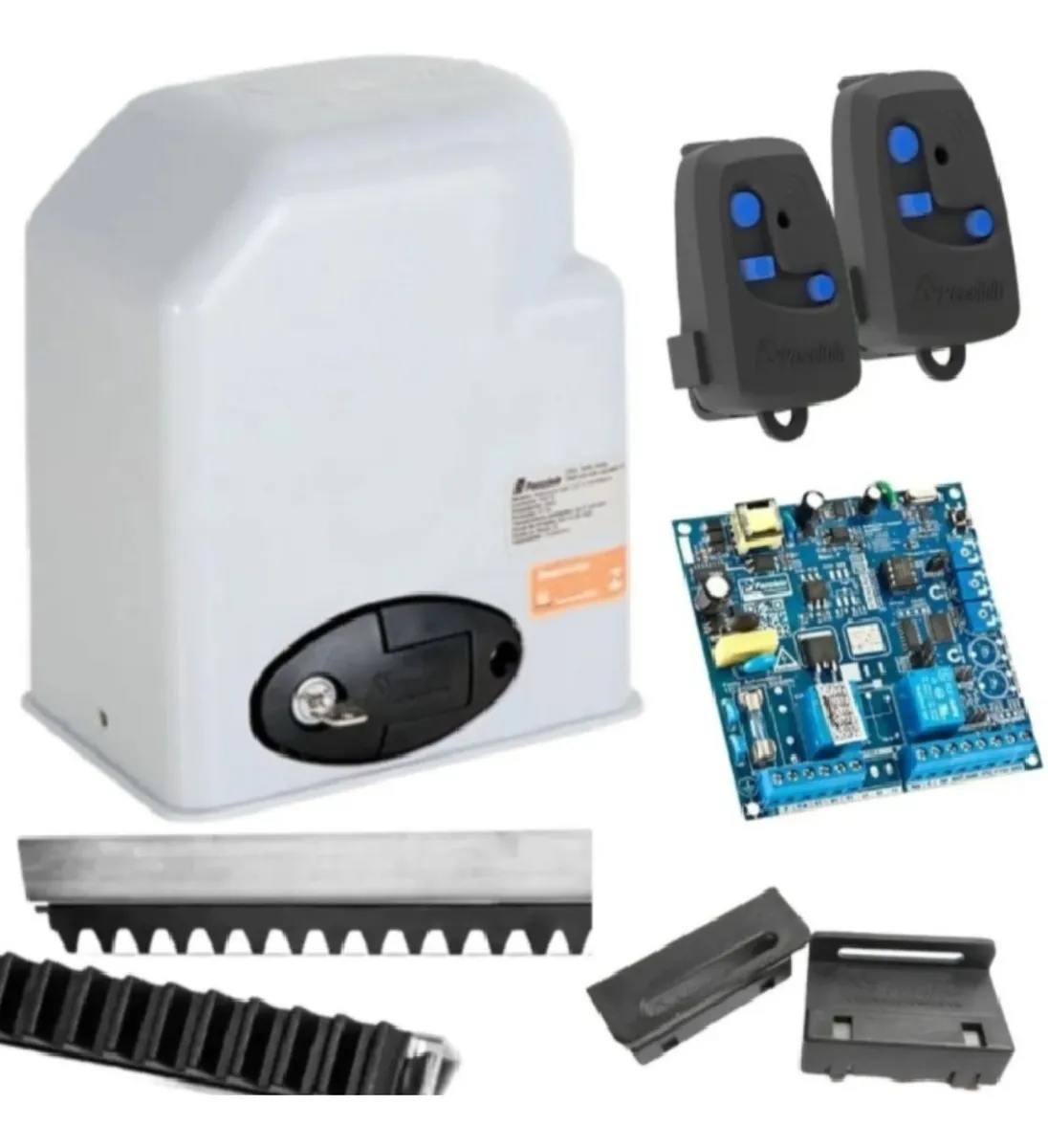 KIT DESLIZANTE LIGHT 220V 4010 +02 CONTROLES E 02 BRS CREMALHEIRA