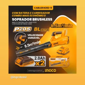 Soprador ingco brushiss a bateria 20v