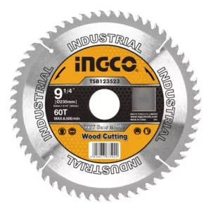 Disco de madeira de 9 1/4" para serra circular Ingco de 60 dentes