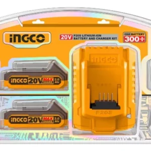 Kit 2 Baterias 2,0ah Ions-lítio/1 Carregador 20v P20s Ingco