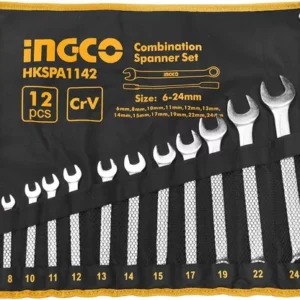 Jogo Chaves Combinadas 6 A 24mm Com 12 Peças Ingco